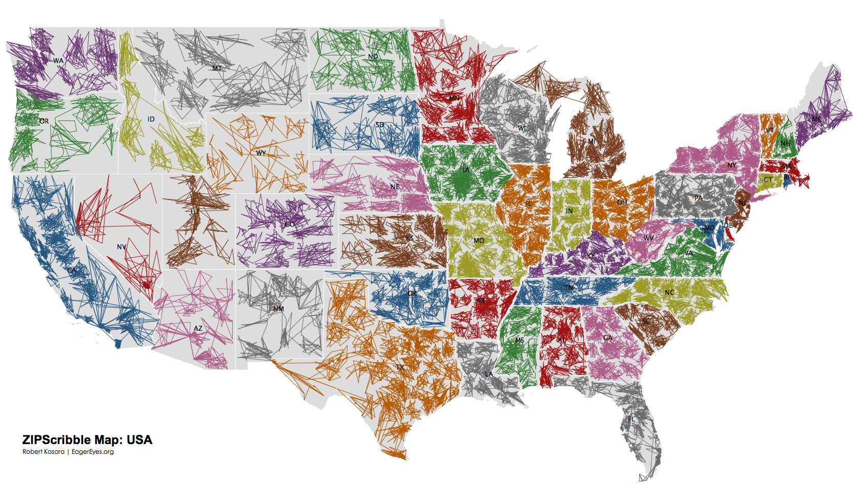 Colorful Map With POSTALS and Nearest Postal UI!