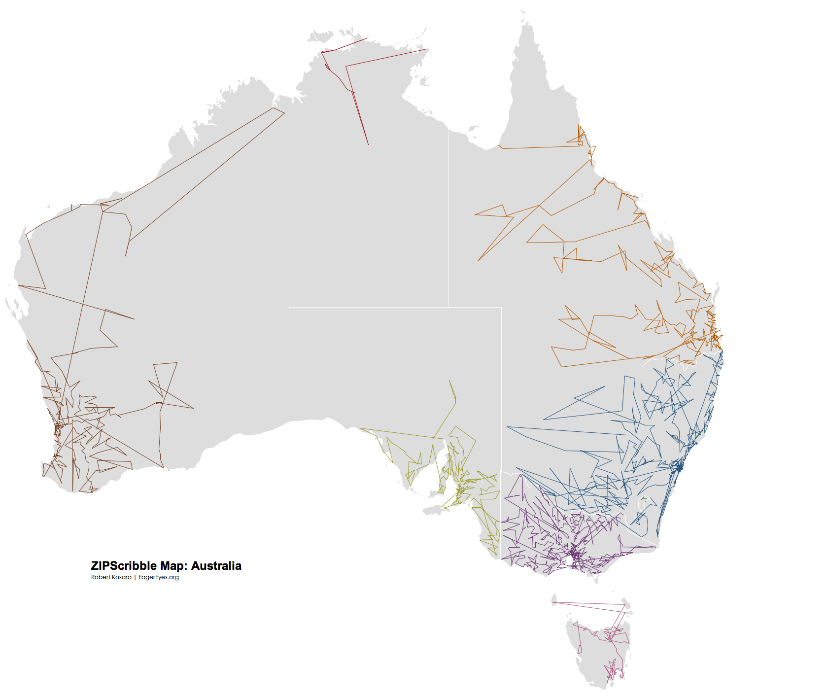 ZIPScribble Map Australia