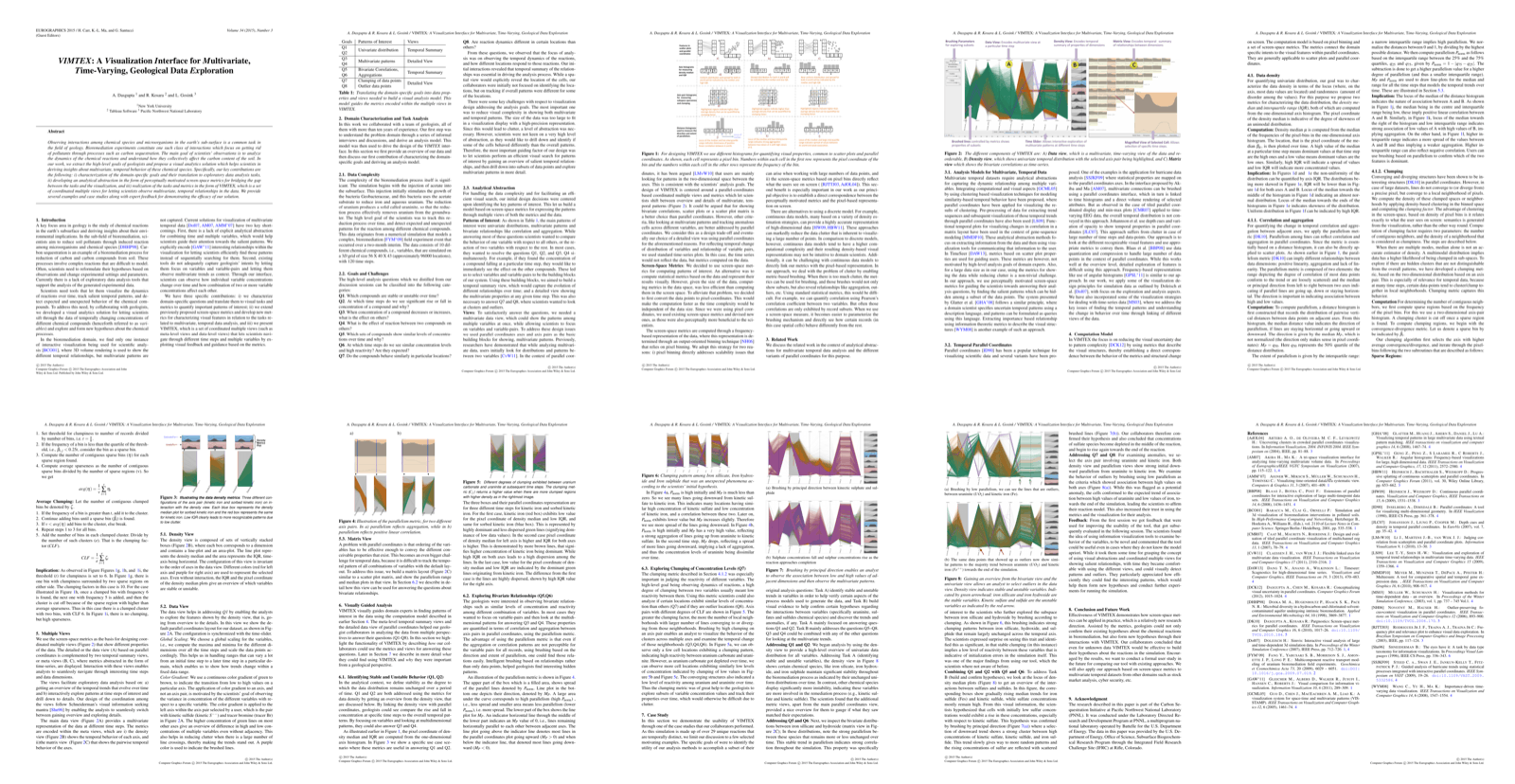 Preview for VIMTEX: A Visualization Interface for Multivariate, Time-Varying, Geological Data Exploration