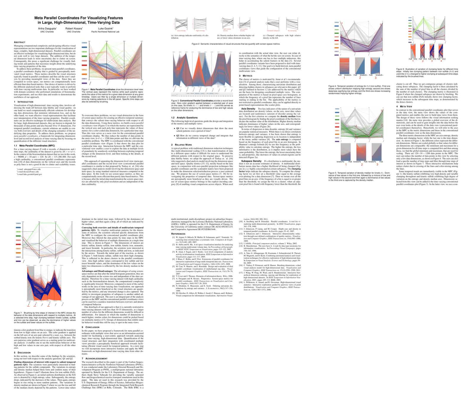 Preview for Meta Parallel Coordinates for Visualizing Features in Large, High-Dimensional, Time-varying Data