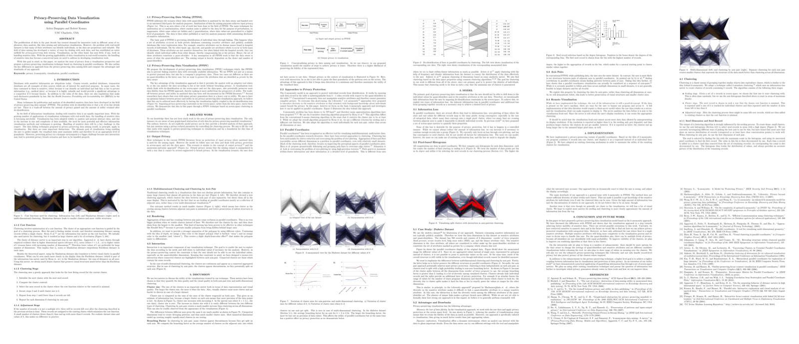 Preview for Privacy-Preserving Data Visualization using Parallel Coordinates