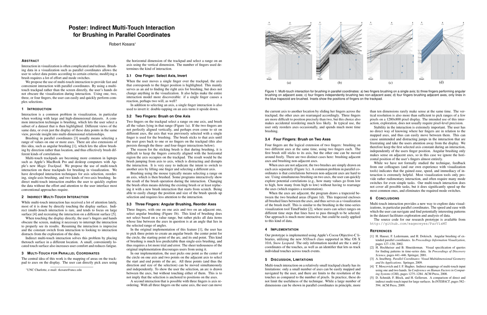 Preview for Indirect Multi-Touch Interaction for Brushing in Parallel Coordinates