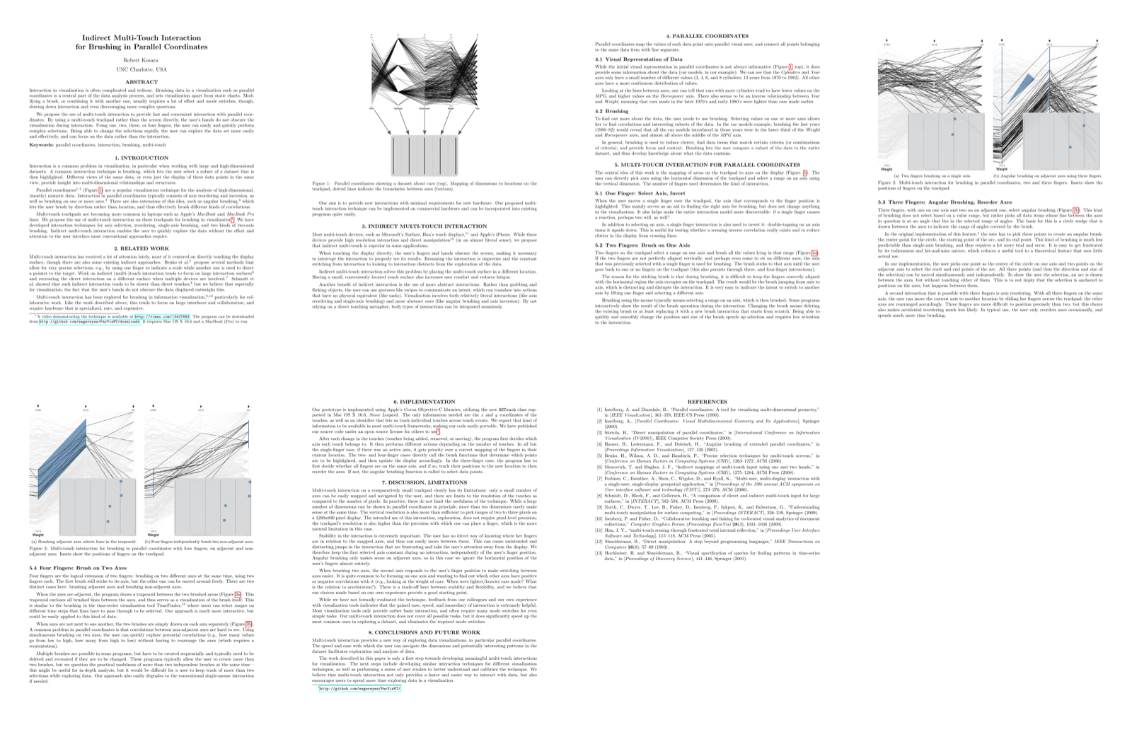 Preview for Indirect Multi-Touch Interaction for Brushing in Parallel Coordinates