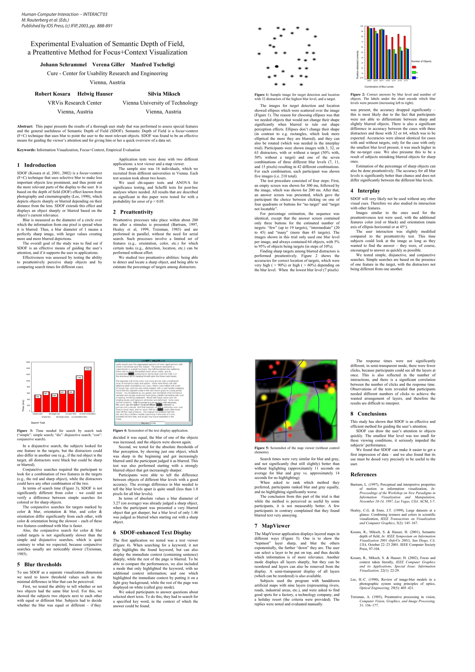 Preview for Experimental Evaluation of Semantic Depth of Field, a Preattentive Method for Focus+Context Visualization