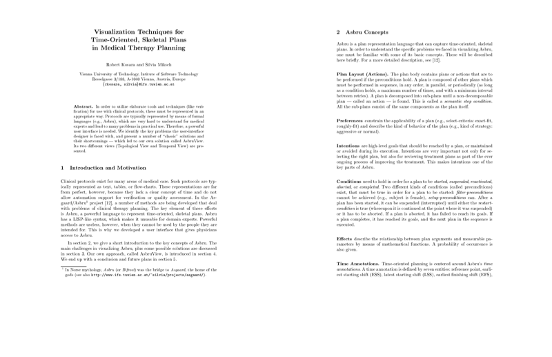 Thumbnail for Visualization Techniques for Time-Oriented, Skeletal Plans in Medical Therapy Planning