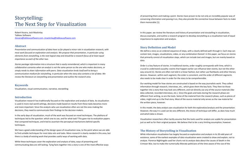 Thumbnail for Storytelling: The Next Step for Visualization