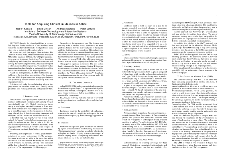Thumbnail for Tools for Acquiring Clinical Guidelines in Asbru