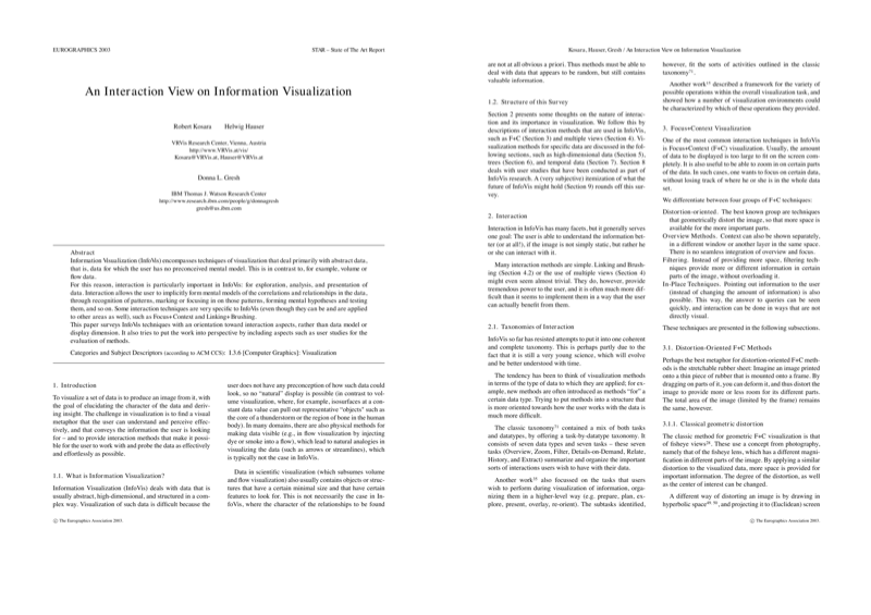 Thumbnail for An Interaction View on Information Visualizatio