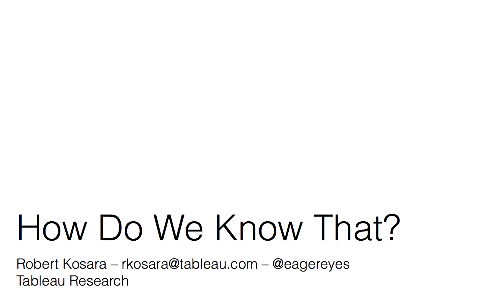 How Do We Know That? – Video of My Talk at UW